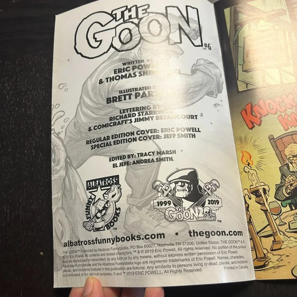 New Goon Comic 6 Cover B Variant Jeff Smith First Print 2019 Eric Powell Cohen